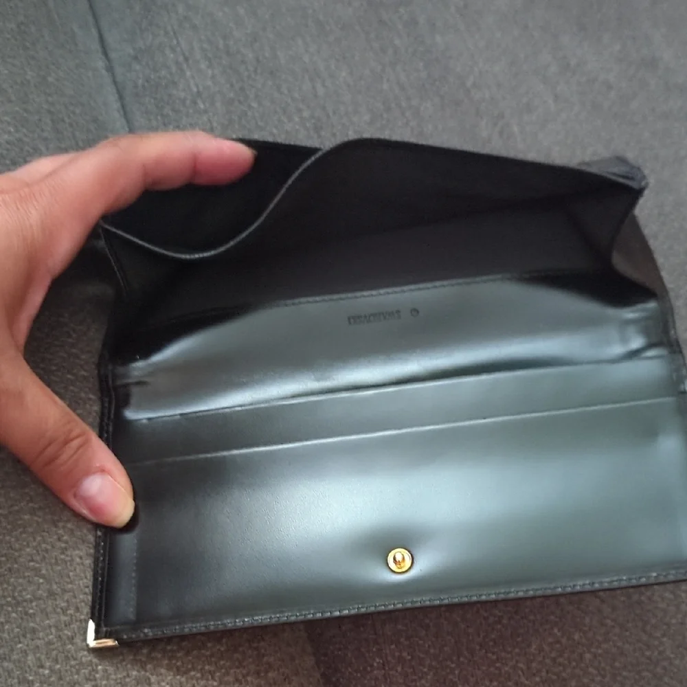 @*Black Studded Clutch